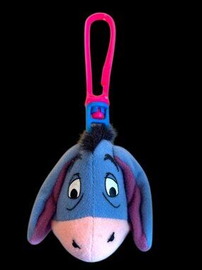 NWOT 1999 VTG Disney Winnie the Pooh Eeyore Plush Backpack Clip McDonald’s Toy